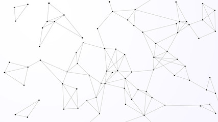 Blockchain technology futuristic abstract vector background with blockchain peer to peer network. Global cryptocurrency blockchain business banner concept.