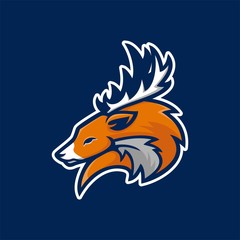 deer/stag mascot logo for sport team