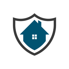 Obraz premium Shield security home logo icon
