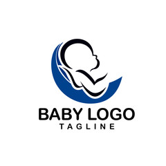 Mom and Baby Logo Vector Template