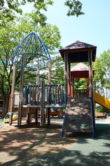 Fototapeta na wymiar Playground for children. Playground near a housing estate.