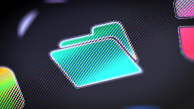 The file icon on the Screen. 4K Resolution. Encoder Prores 4444. Great Quality. Looping.