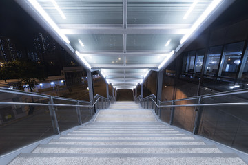 Stairway of modern pedestrian walkway