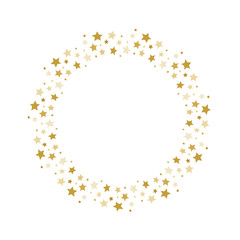 Vector stars wreath. Stars frame for greeting, invitation cards design.