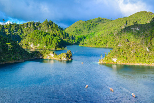 View of Montebello Lake at Chiapas, Mexico