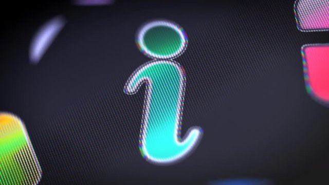 The internet icon on the Screen. 4K Resolution. Encoder Prores 4444. Great Quality. Looping.