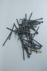 screws made old steel, metal screw, iron screw wood
