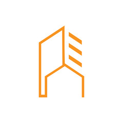 Abstract Commercial Tower Line Symbol