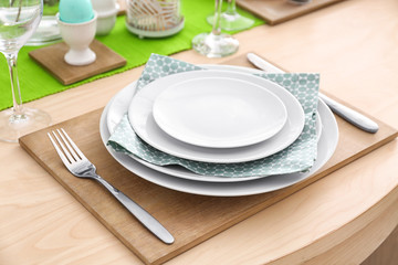 Beautiful festive Easter table setting