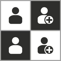 Add user - vector icon.