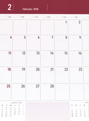 February Calendar, which is only 28 days. And day 14th is a day of love(Valentines day)