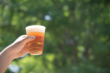 ビールで乾杯