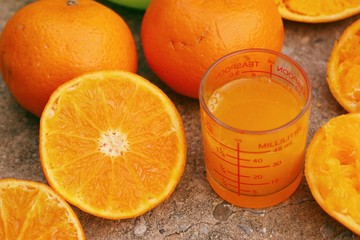 Orange juice and salt
