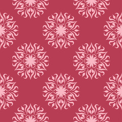 Fototapeta na wymiar Cherry pink floral seamless pattern