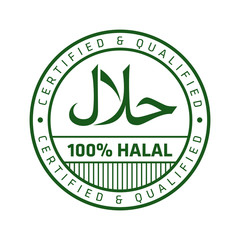Halal sign and symbol logo vector