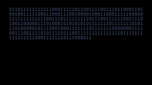 Binary Code 011 - Blue - 30 fps