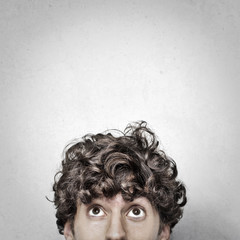 Man looking up