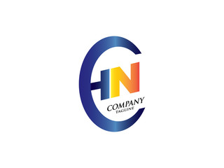 Initial Letter HN Design Logo Vector Graphic Branding Letter Element.