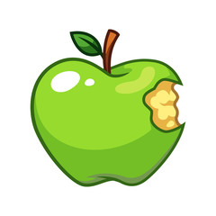 Green apple fruit vector
