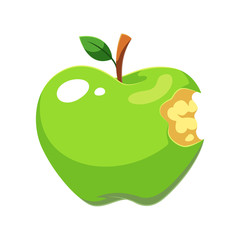 Green apple fruit vector