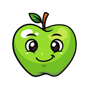 Green apple fruit vector