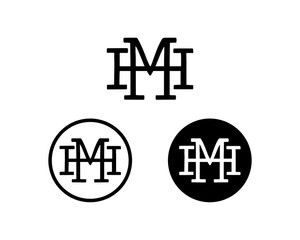 Fototapeta premium Initial Name Letter HM or MH Symbol Icon Monogram Logo Vector