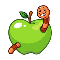Green apple fruit vector