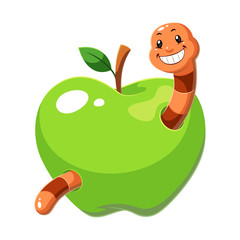 Green apple fruit vector