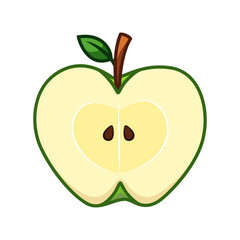 Green apple fruit vector