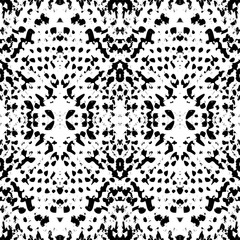 Black and White Seamless Grunge Dust Messy Pattern. Vintage, Grunge, Abstract Background for Surface Design