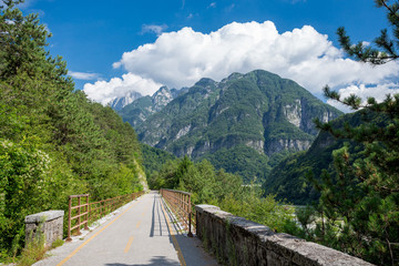 Alpe Adria cycle path, Italy.