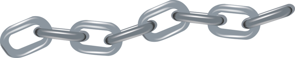 catena d'acciaio maglie grosse orizzontale