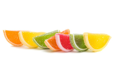 Fototapeta na wymiar Fruit jelly isolated