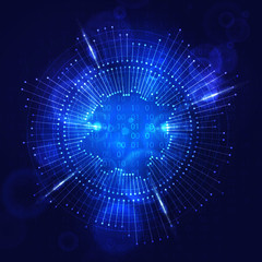 Obraz premium Big data visualization. Background with connecting dots and lines. The concept illustration.