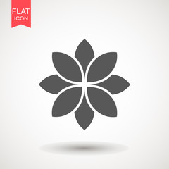 Flower icon vector, in trendy flat style isolated on white background. Flower vector illustration