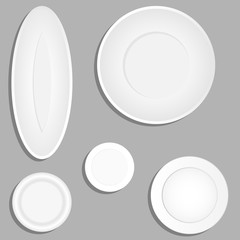Plates, a set of realistic plates with a shadow.