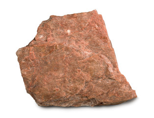 Sample of feldspar mineral isolated on white background