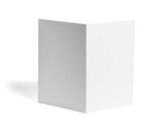 folded leaflet white blank paper template book