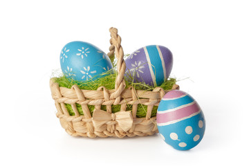 easter eggs isolated on white