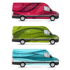 Mockup vector bus. Set of design templates for transport. Branding for advertising, business and corporate identity.
