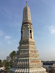 Details of famous Wat Arun buddhist temple, Bangkok, Thailand, East Asia, with its rich decoration and giants. daylight, outdoor, tourism industry, religion, buddhism