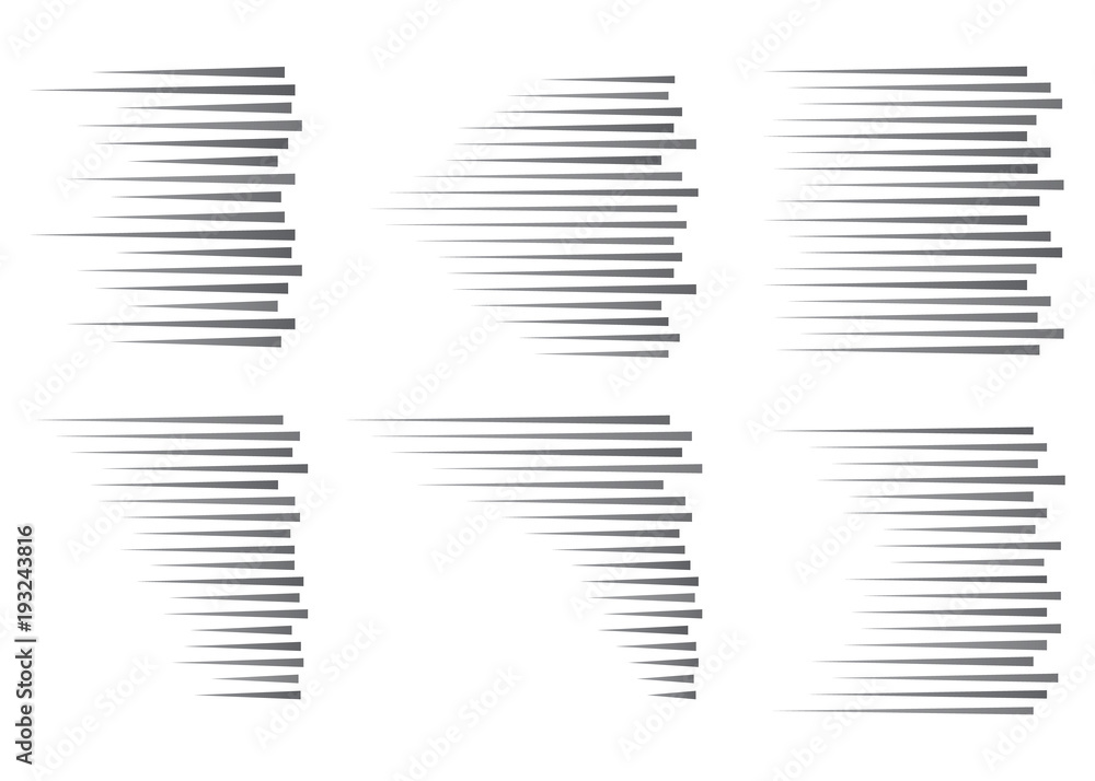 Poster speed lines isolated. motion effect. black lines on white background.