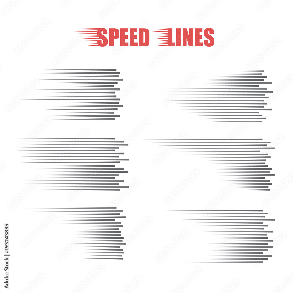 Poster speed lines isolated. motion effect. black lines on white background.