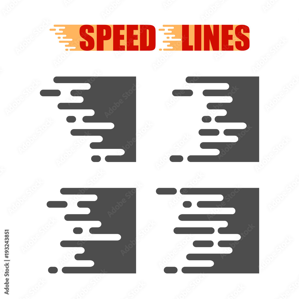 Poster speed lines isolated. motion effect. black lines on white background.