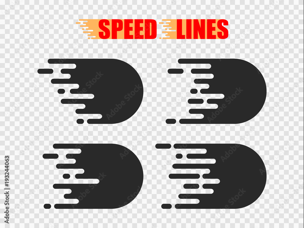 Poster speed lines isolated. motion effect. black lines on white background.