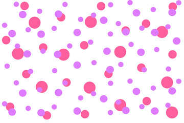 水玉模様・ピンク紫