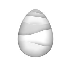 Happy easter concept colorful design in minimal trendy papercut style. Modern holiday background with flat simple egg shape for greeting card, banner, cover. Vector illustration.