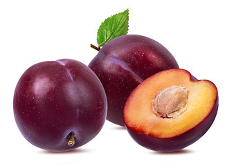 plum on a white background