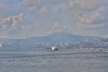 Stonecutters bridge view from Kennedy Town