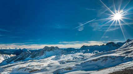 Sparkling Sunlight Snow Mountain In Germany ; 26 October, 2017